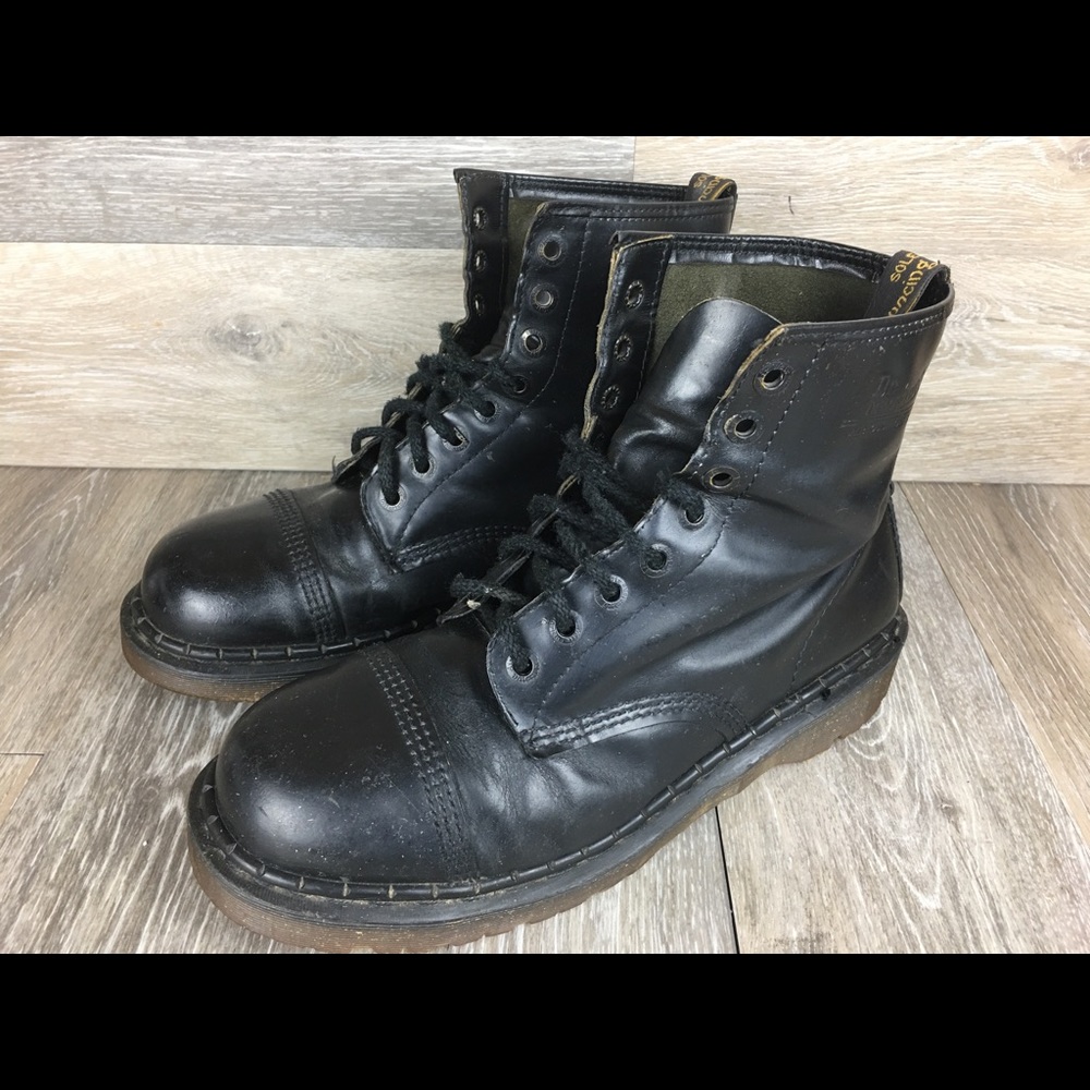 VTG Dr. Martens Leather Mid Calf Lace Up Boots